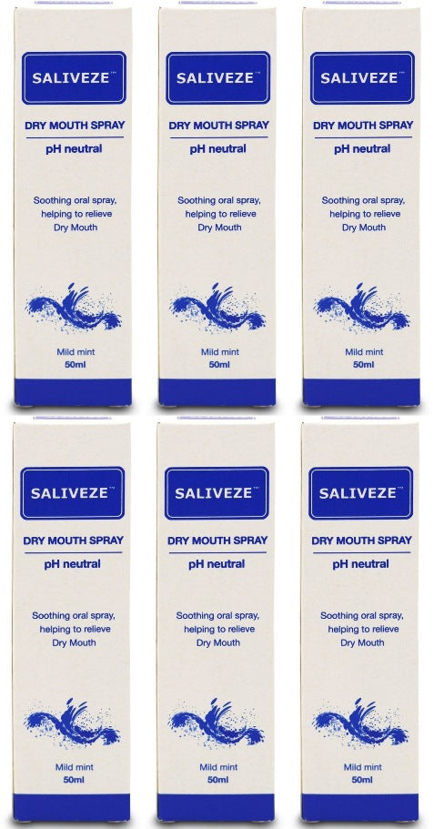 Saliveze Artifical Saliva Mouth Spray 50ml x 6