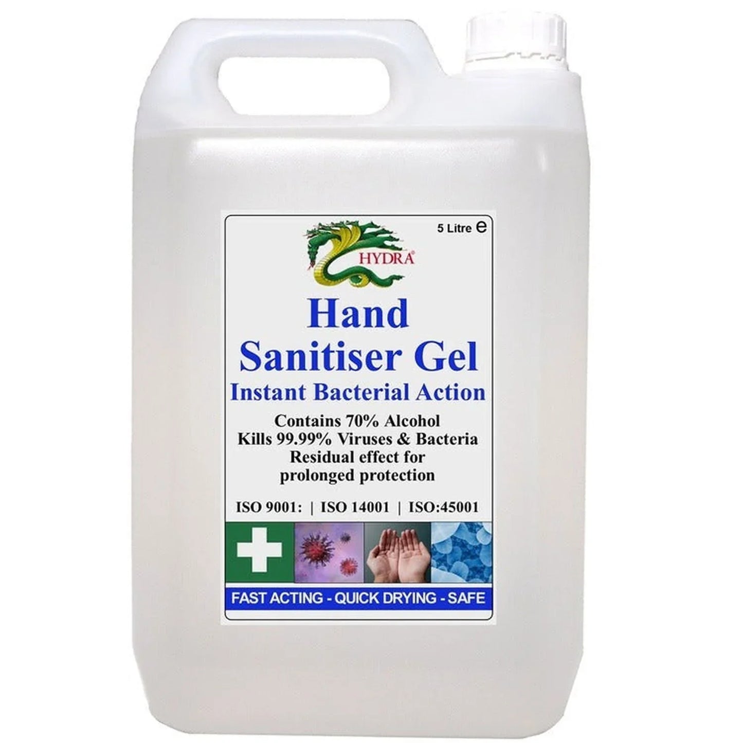 Bulk Pack Antibacterial Hand Sanitizer/Sanitiser Gel 70% Alc 5L - Bulk Buy Discounts - Hydra EasyMeds Pharmacy