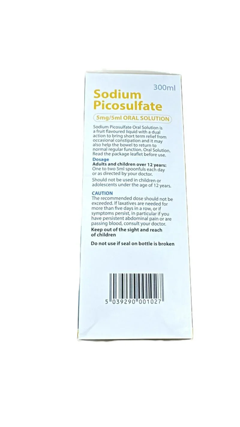 Sodium Pico Liquid 5mg/5ml 300ml - Fast Acting Liquid