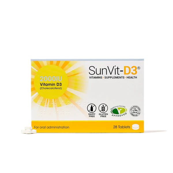 SunVit D3 Cholecalciferol 2000IU Tablets x 28