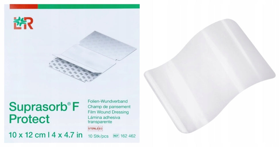Suprasorb F Protect Sterile Film Polyurethane Dressings 10cm x 12cm Pack of 50