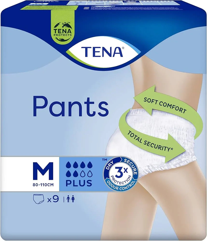 Tena Pants Plus Medium Incontinence Pants x 9