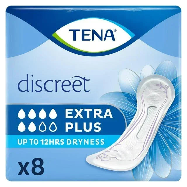 TENA Discreet Extra Plus Incontinence Pads/Towels x 8