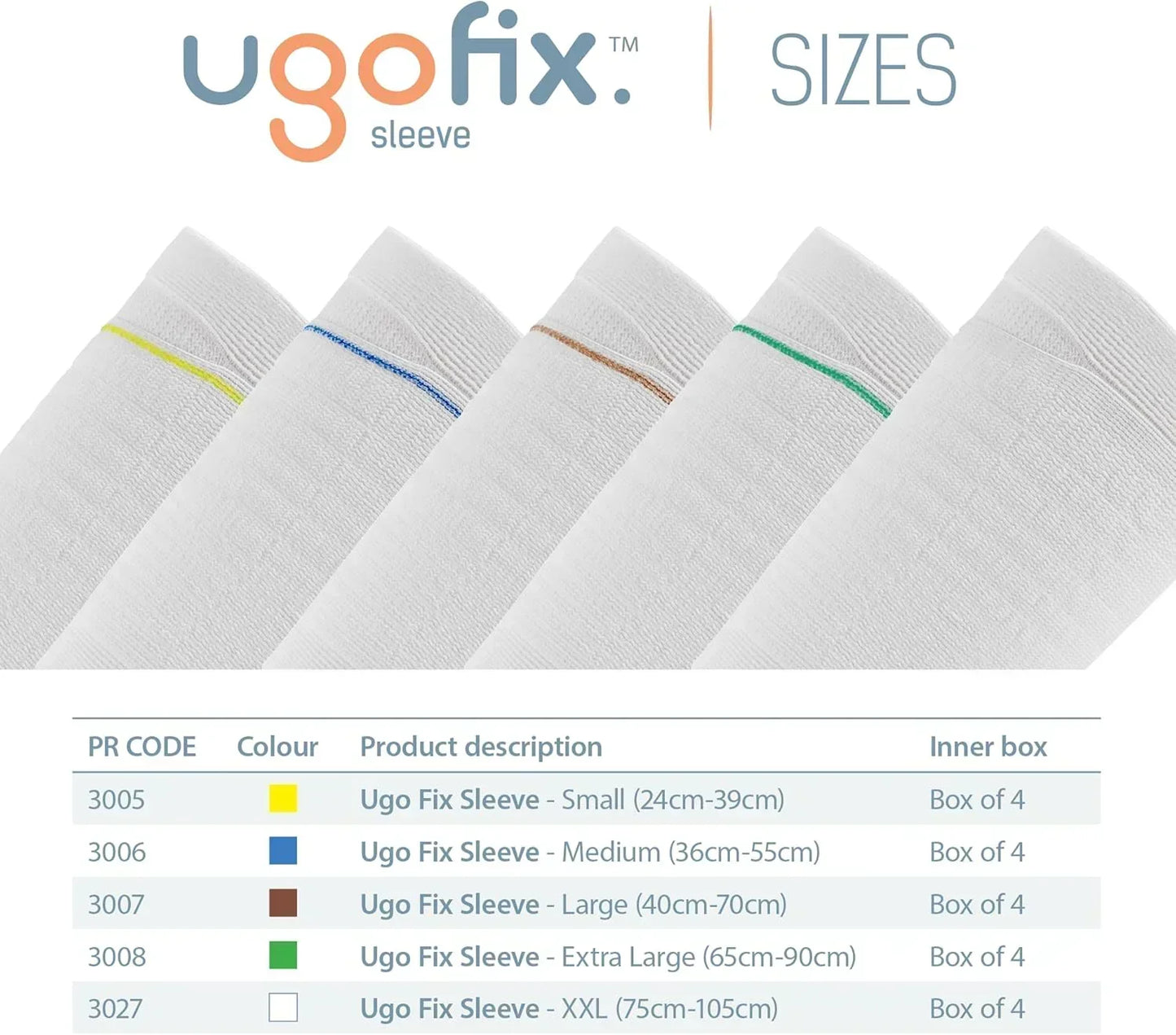 Ugo Fix Sleeve Catheter Bag Sleeve for Urine/Drainage Bags Pack of 4 (XL 65-90cm)
