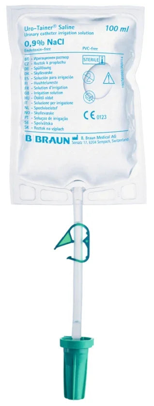 Uro-Tainer Solution S Saline Cather Maintenance/Irrigation Solution 100ml x 10 - Bard EasyMeds Pharmacy