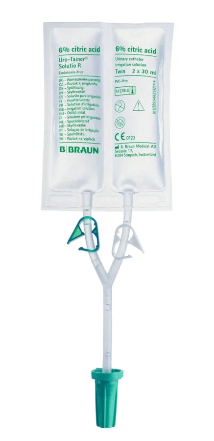 Uro-Tainer Twin Solution R 30ml x 2 Cather Maintenance/Irrigation Solution x 10 - Bard EasyMeds Pharmacy