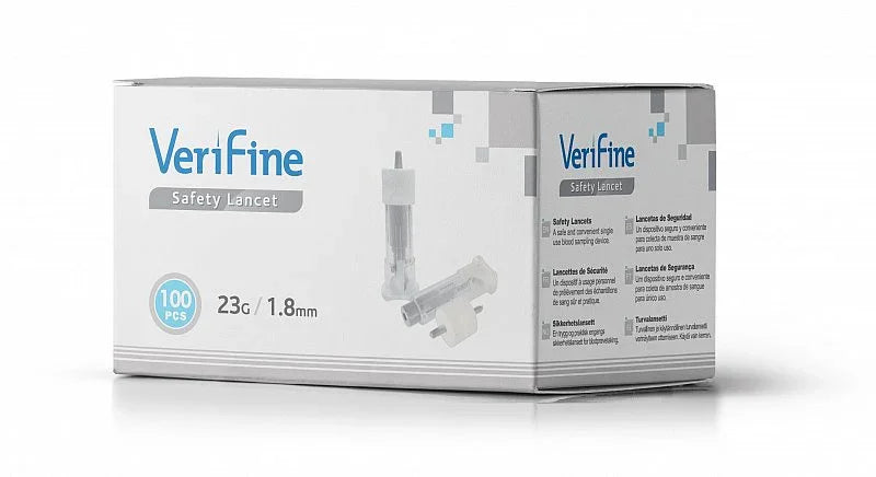 Neon Verifine Safety Lancets 23G 1.8mm x 100