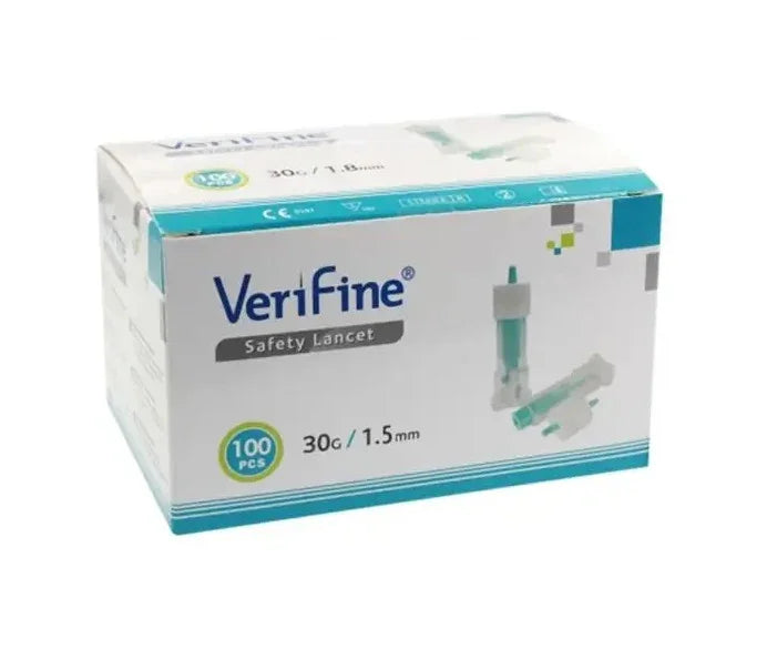 Neon Verifine Safety Lancets 30G 1.5mm x 100