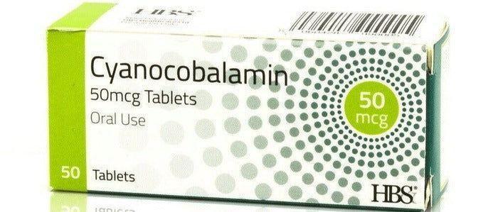 Cyano cobalamin Vitamin B 12 50mcg Tablets x 50 - Essential EasyMeds Pharmacy
