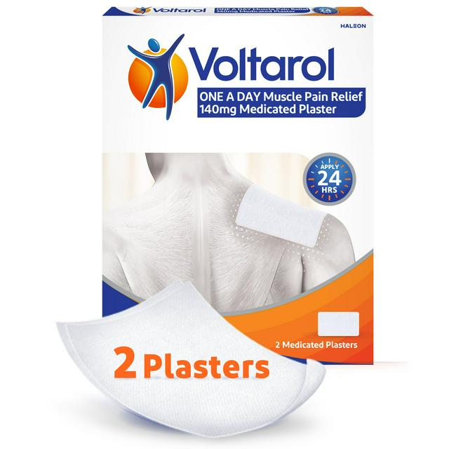 Voltarol Medicated Plasters/Patches 140mg ONE a day - Pack of 2