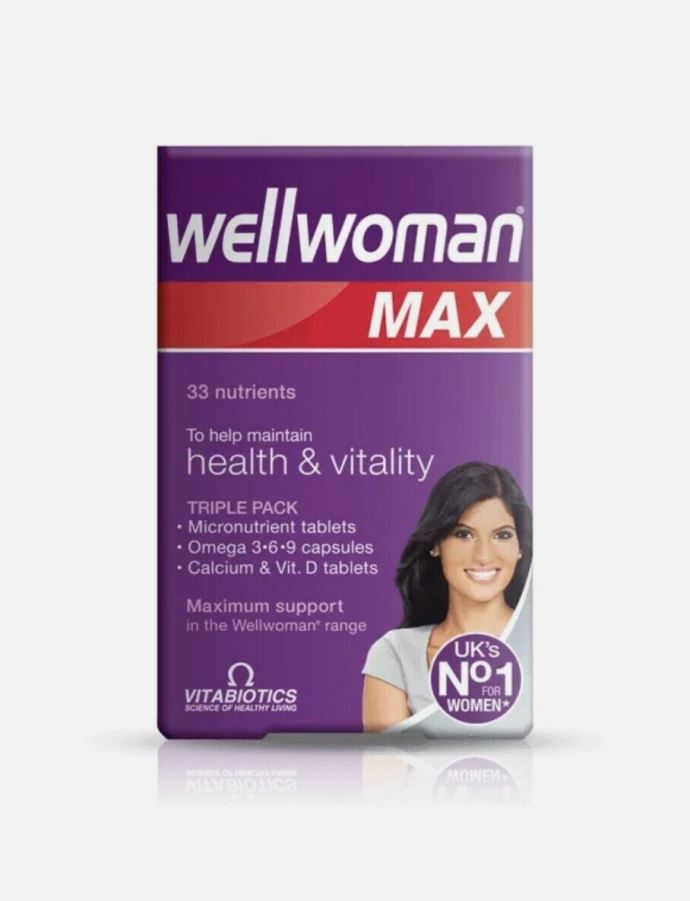 Vitabiotics Wellwoman Max 84 Tabs/Caps | Omega 3-6-9 | Calcium & Vit D - Vitabiotics EasyMeds Pharmacy