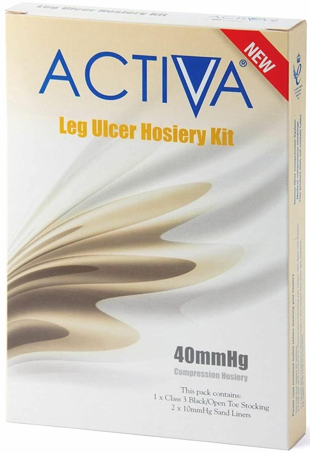 Activa Hosiery Kit Below Knee Stocking and Liner 40mmHg Large Sand/White - Activa EasyMeds Pharmacy