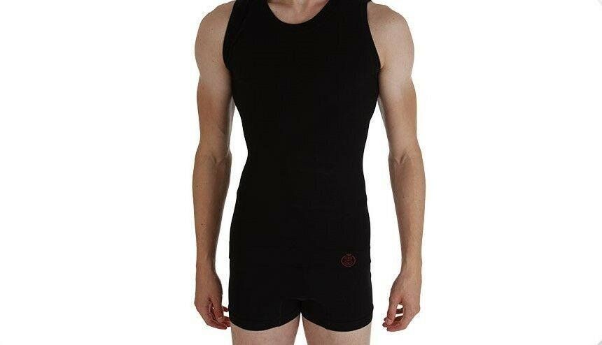 Comfizz Mens Ostomy/Hernia/Post Op Support Vest Light Support Black/White - Comfizz EasyMeds Pharmacy