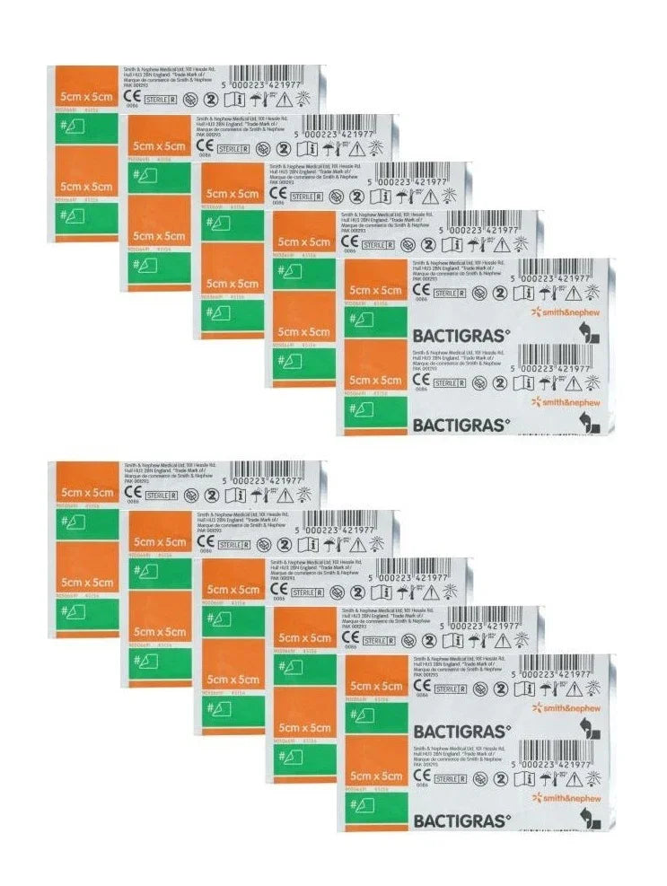 Bactigras Wound Dressings 5cm x 5cm x 25