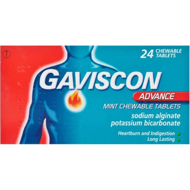 Gaviscn Advance Mint Chewable 24 Tablets - Reckitt Benckiser EasyMeds Pharmacy