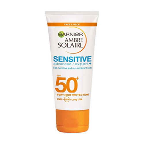 Garnier Ambre Solaire Sensitive SPF50+ Face and Neck Sun Cream 50ml - Garnier EasyMeds Pharmacy