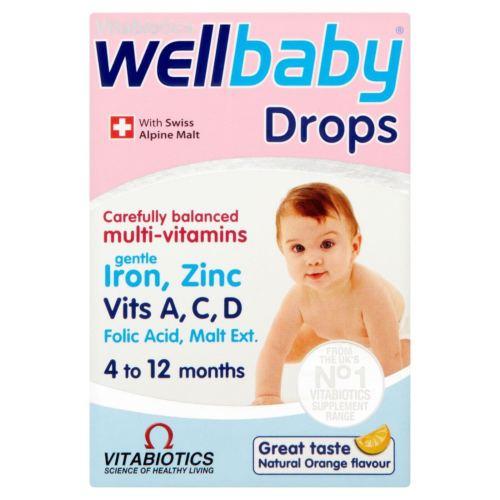 Vitabiotics Wellbaby Multi-Vitamin Drops 30ml 4-12 Mnths - Vitabiotics EasyMeds Pharmacy