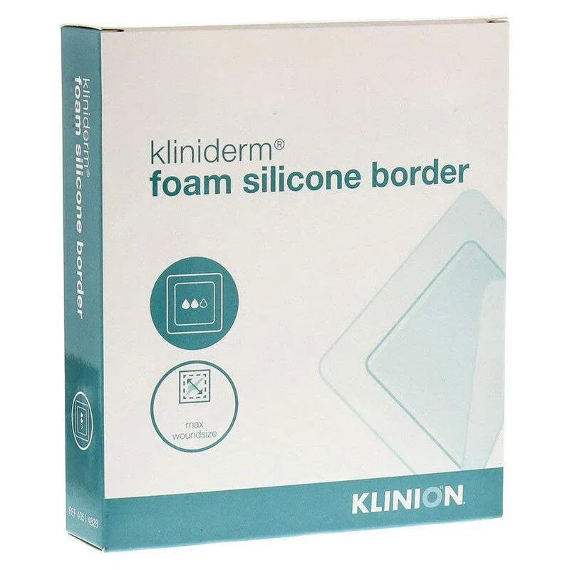 Kliniderm Foam Silicone Border Dressing 10cm x 20cm Pack of 5 wound dressing pack