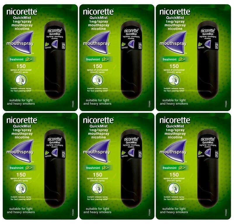 Nicorette QuickMist Freshmint Mouthspray 1mg (6 x 150 Sprays) - Nicorette EasyMeds Pharmacy