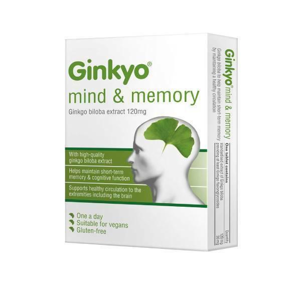 Ginkyo Mind & Memory One-A-day x 30 Tablets - Alloga - Ceuta - Lichtwer Pharma EasyMeds Pharmacy