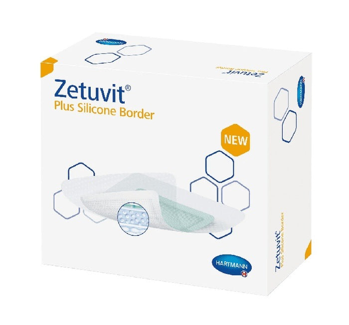 Zetuvit Plus Silicone Border (Now RESPOSORB) Wound Dressing Pads 12.5cm x 12.5cm x 10 - ZETUVIT EasyMeds Pharmacy