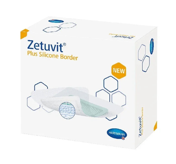 Resposorb Silicone Border (Zetuvit Plus) Wound Dressing Pads 10cm x 10cm x 10 - Resposorb EasyMeds Pharmacy