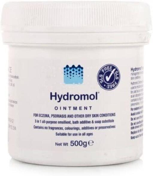 Hydromol Ointment 500g - Dry Skin Moisturiser and Soap Substitute - Hydromol EasyMeds Pharmacy