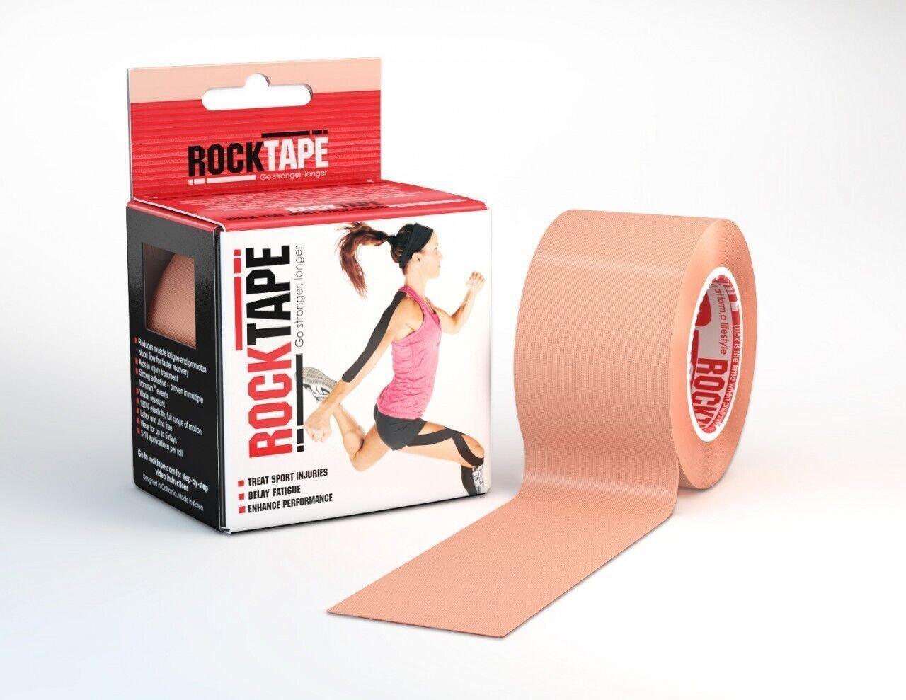 RockTape 5cm x 5m Kinesiology Tape Roll Beige - Muscle Support - RockTape EasyMeds Pharmacy