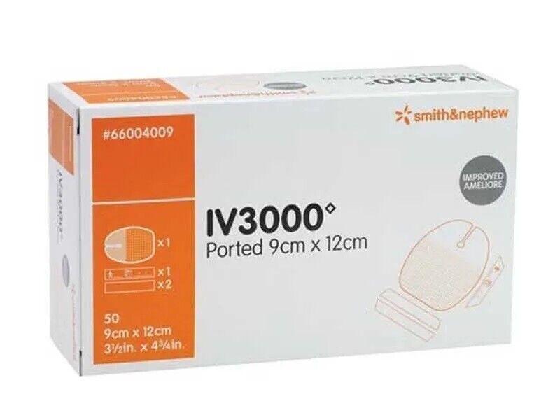 Smith & Nephew IV3000 9cm x 12cm Ported Dressings x 50 - IV3000 EasyMeds Pharmacy