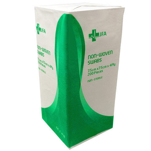 JFA Premium Non-Sterile Non-Woven 4PLY Gauze Swabs 5cm x 5cm x 200 - JFA Medical EasyMeds Pharmacy