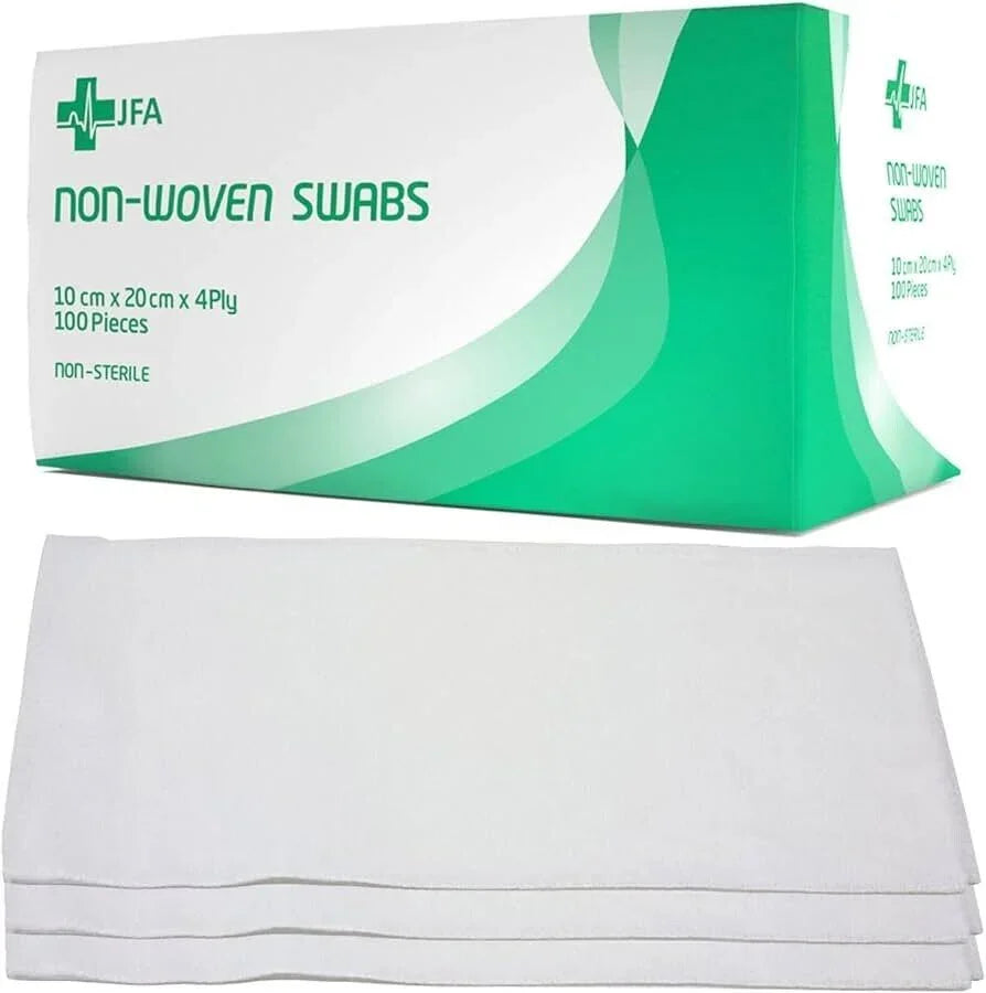 JFA Premium Non-Sterile Non-Woven 4PLY Gauze Swabs 10cm x 20cm x 100 - JFA Medical EasyMeds Pharmacy