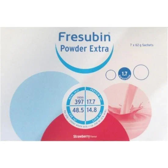 Fresubin Powder Extra Strawberry 62g x 7 - Fresenius EasyMeds Pharmacy