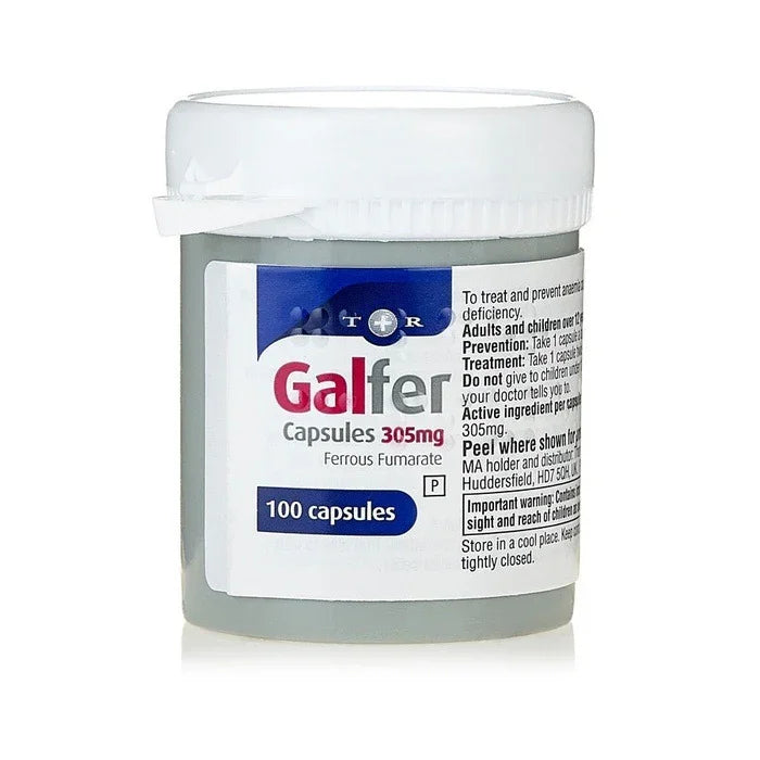 Galfer 305mg Ferrous Fumarate Capsules x 100 - Thornton & Ross EasyMeds Pharmacy
