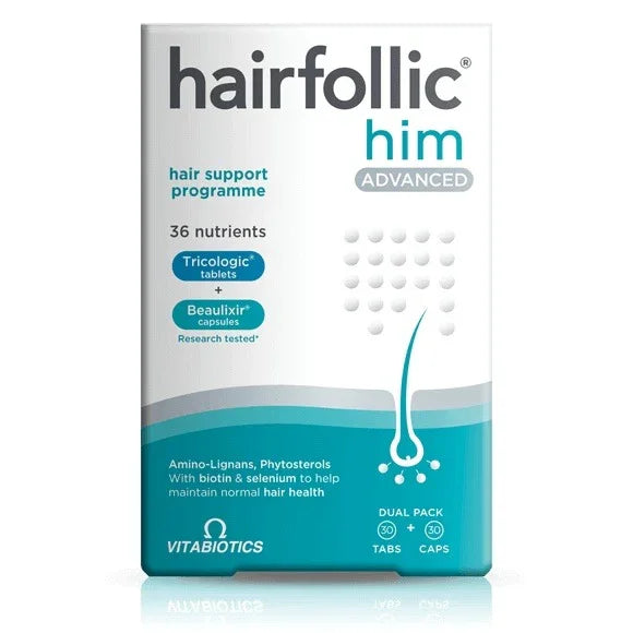 Vitabiotics Hairfollic Man Bio-Active Tablets/Caps x 60 (15 Days) - Vitabiotics EasyMeds Pharmacy