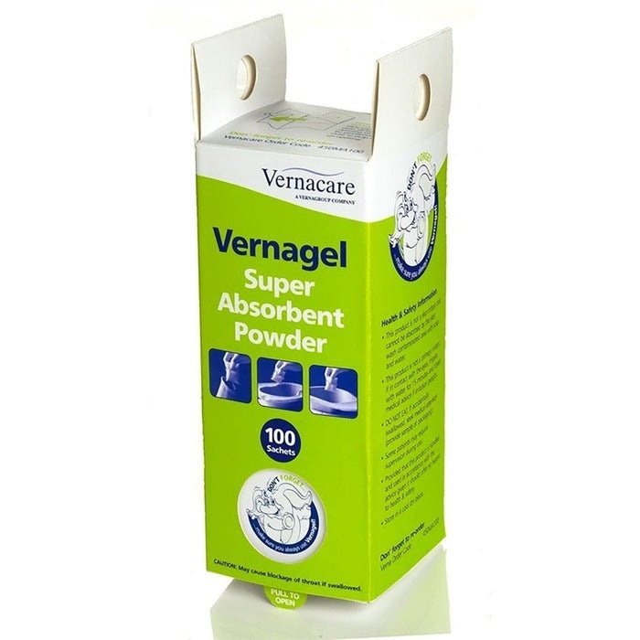Vernacare Vernagel Super Absorbent Powder Sachets x 100 - Vernacare EasyMeds Pharmacy