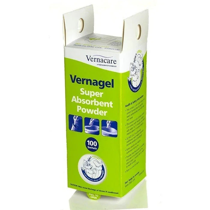 Vernacare Vernagel Super Absorbent Powder Sachets x 100 - Vernacare EasyMeds Pharmacy