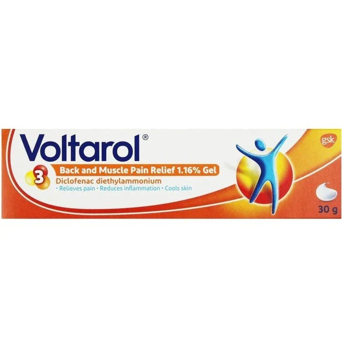 Voltarol Back & Muscle Pain Relief 1.16% Gel 30g - GlaxoSmithKline EasyMeds Pharmacy