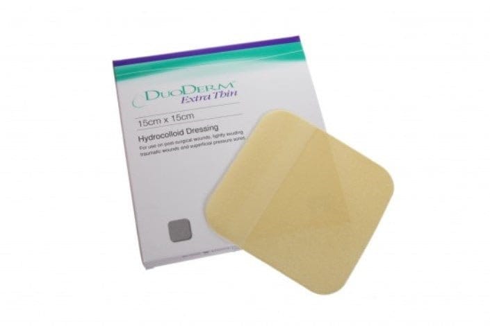 Duoderm Extra Thin 15cm x 15cm Hydrocolloid Dressing (s) Pressure Wounds -   Convatec EasyMeds Pharmacy