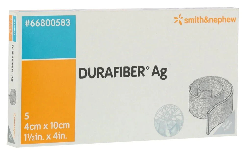 Durafiber AG 4cm x 10cm Dressing x 5 - 386-2802 - Smith & Nephew EasyMeds Pharmacy