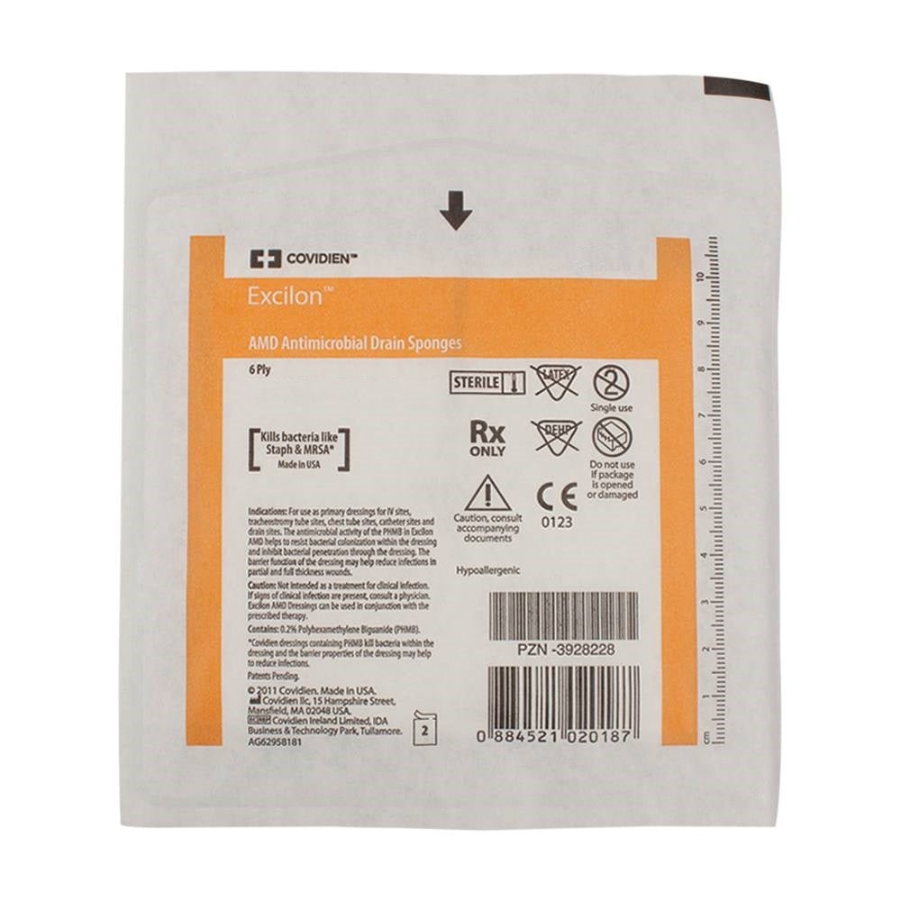 Excilon AMD Sponges 5cm x 5cm x 70 IV Sponges (35 x 2) - Kendall EasyMeds Pharmacy