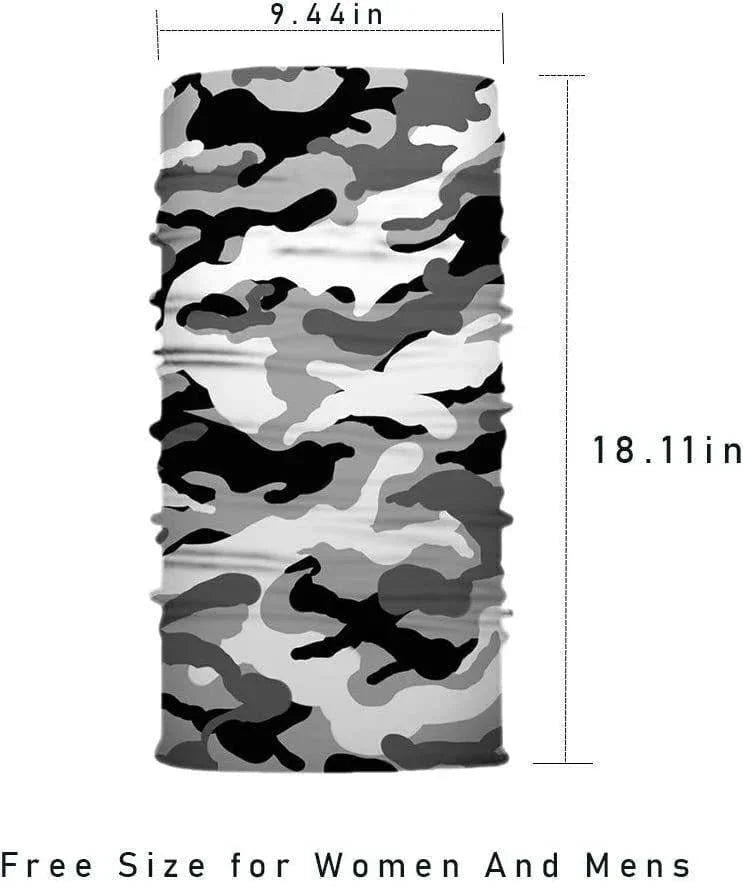 Face Cloth Bandana Neckerchief Wristband - Black Camouflage Breathable Unisex - EasyMeds EasyMeds Pharmacy