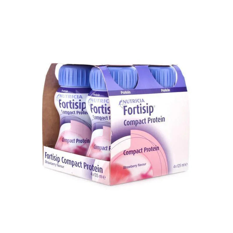 Fortisip Compact Protein Strawberry ( 4 x 125ml) - Nutricia EasyMeds Pharmacy