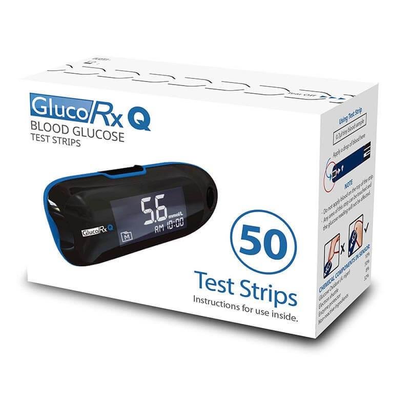 Glucorx Q Quality Test Strips x 50 - Glucorx EasyMeds Pharmacy