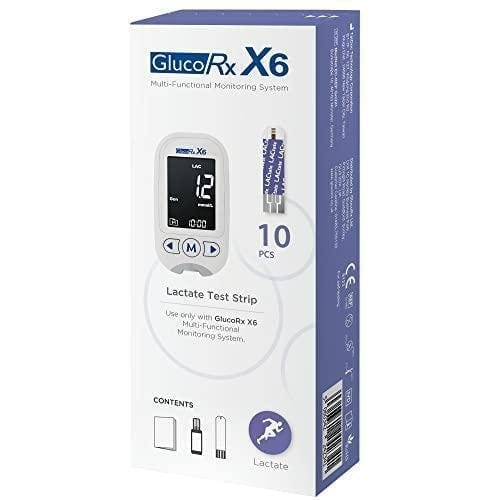 GlucoRx X6 Lactate Test Strips (10) - GlucoRx X6 EasyMeds Pharmacy