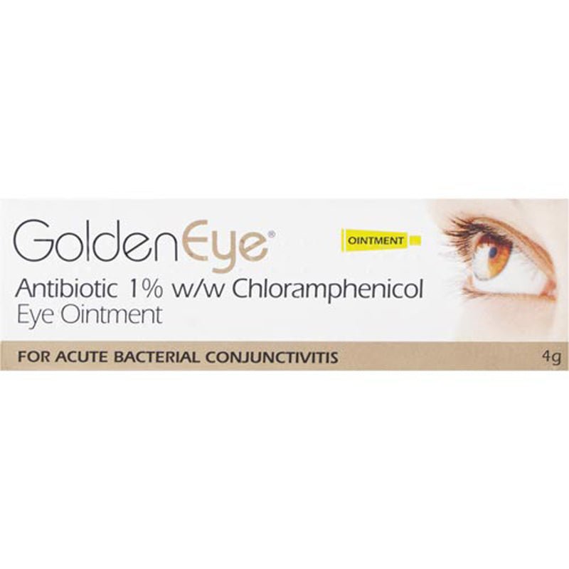 Golden Eye Antibiotic 1% w/w Chloramphenicol Eye Ointment 4g -   Cambridge Healthcare Supplies EasyMeds Pharmacy