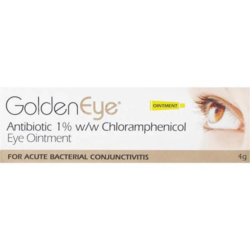 Golden Eye Antibiotic 1% w/w Chloramphenicol Eye Ointment 4g - Cambridge Healthcare Supplies EasyMeds Pharmacy
