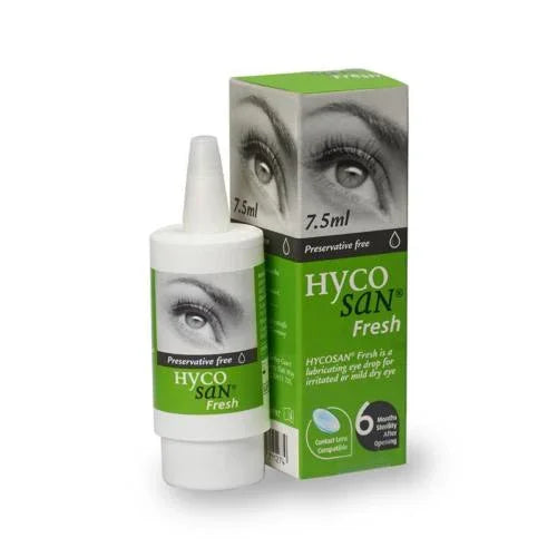 HycoSan Fresh Preservative Free Eye Drops for Dry Eyes 7.5ml - HycoSan EasyMeds Pharmacy