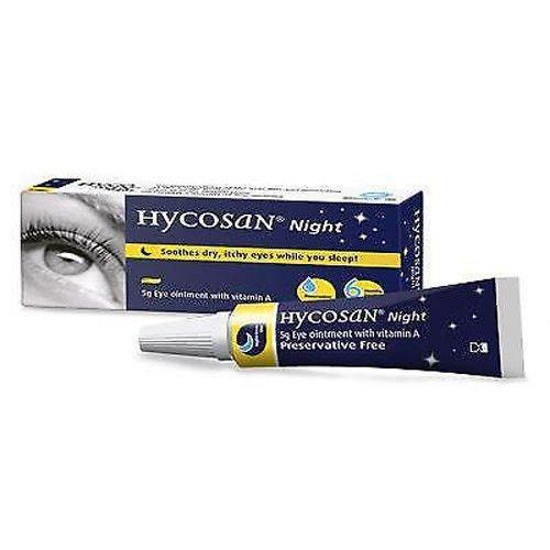 Hycosan Night Preservative-free Soothing Vitamin A Eye Ointment 5g - Hycosan EasyMeds Pharmacy