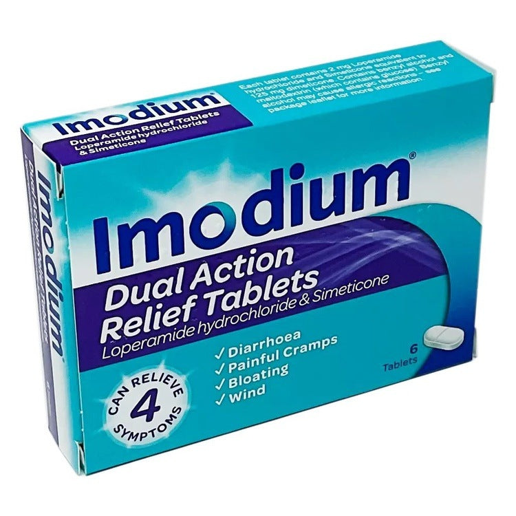 Imodium Plus/Dual Action Relief Caplets x 6 -   Johnson & Johnson EasyMeds Pharmacy