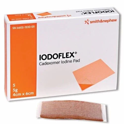 Iodoflex 5g Dressings Cadexomer Gauze with Iodine Antibacterial Wound Healing - Iodoflex EasyMeds Pharmacy